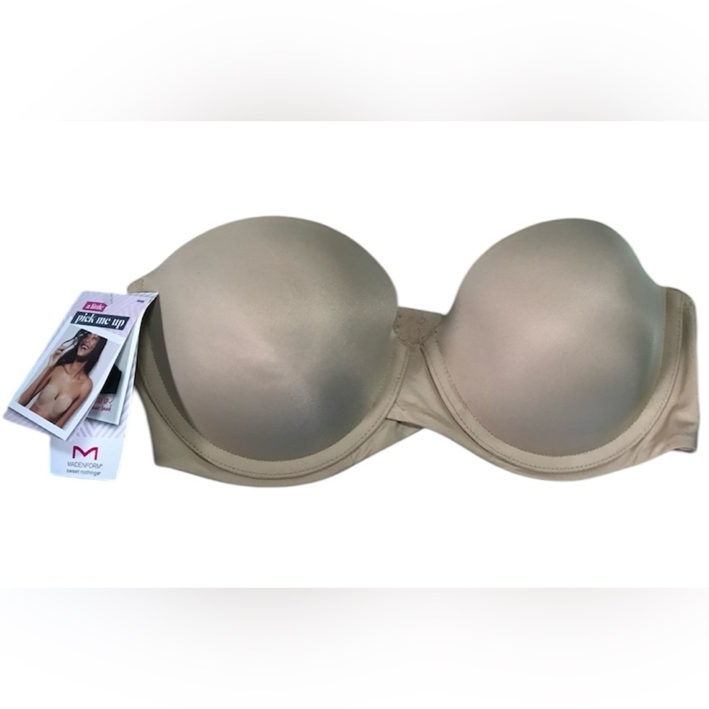NWT Maidenform Beige Strapless Bra Straps Included Size 34C